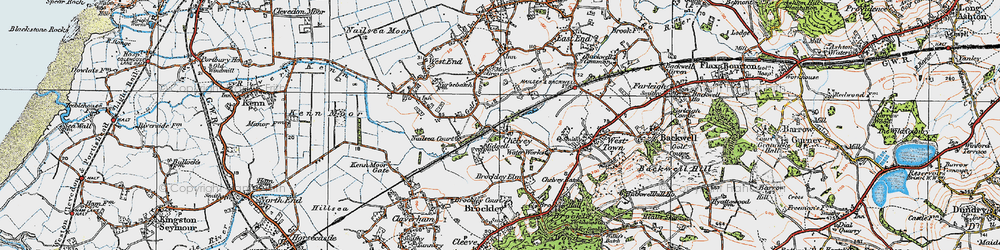 Old map of Chelvey in 1919