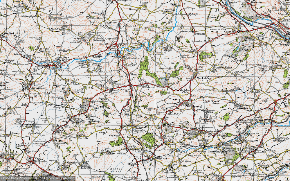 Old Map of Chelwood, 1919 in 1919