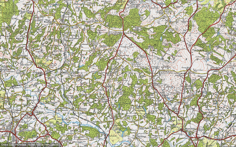 Old Map of Chelwood Common, 1920 in 1920