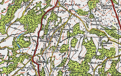 Old map of Chelwood Common in 1920