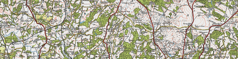 Old map of Chelwood Common in 1920