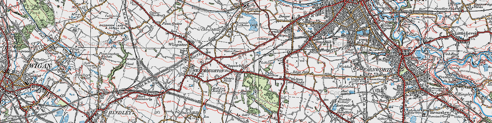 Old map of Chequerbent in 1924