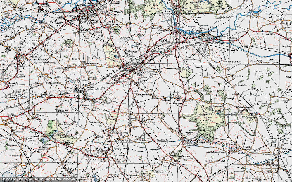 Old Map of Chequerfield, 1925 in 1925