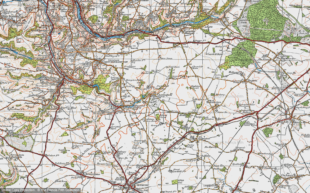 Old Map of Cherington, 1919 in 1919
