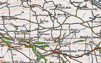 Old map of Cheristow in 1919