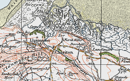 Old map of Cheriton in 1923
