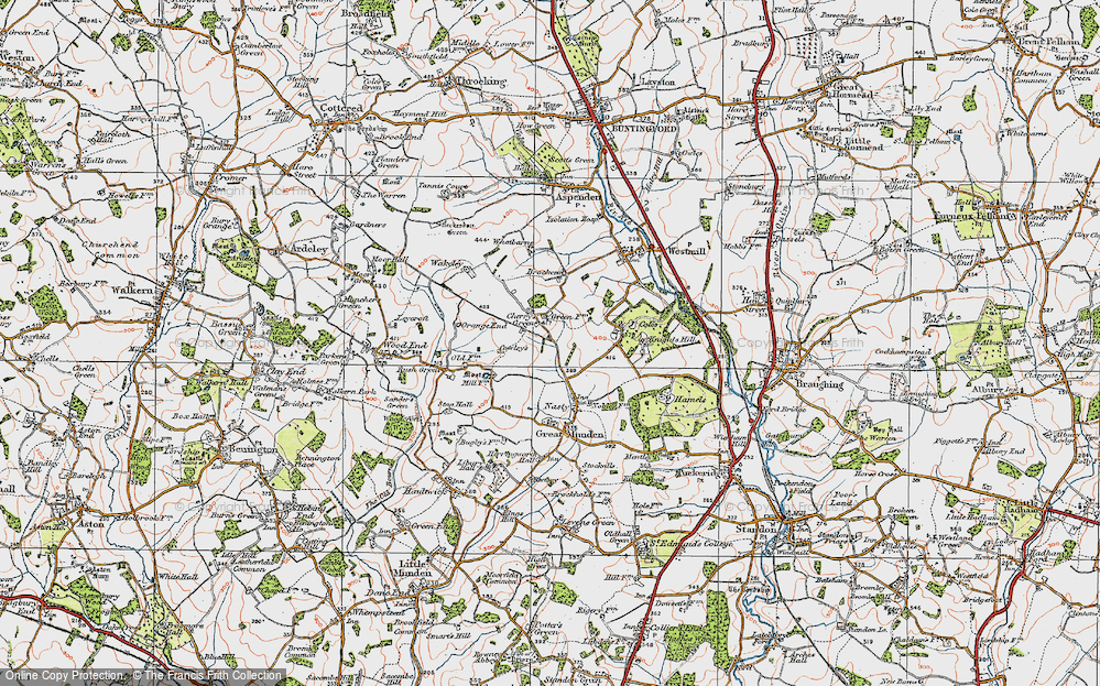 Old Map of Cherry Green, 1919 in 1919