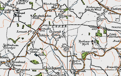 Old map of Cherry Green in 1919