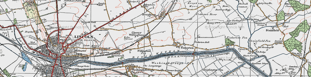 Old map of Cherry Willingham in 1923