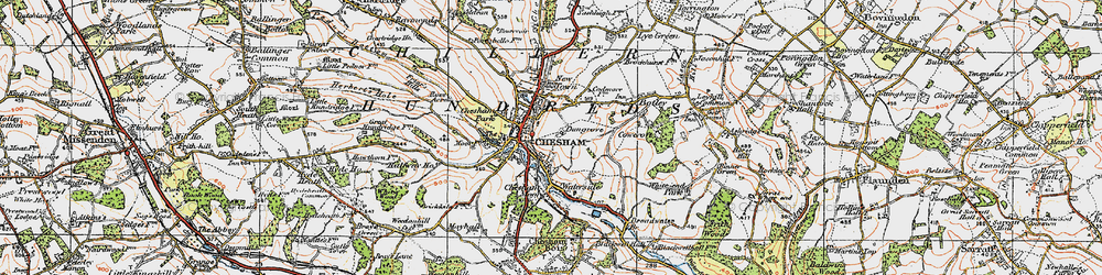 Old map of Chesham in 1920
