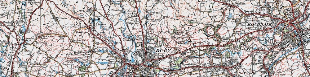Old map of Chesham in 1924
