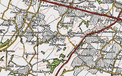 Old map of Wormdale in 1921