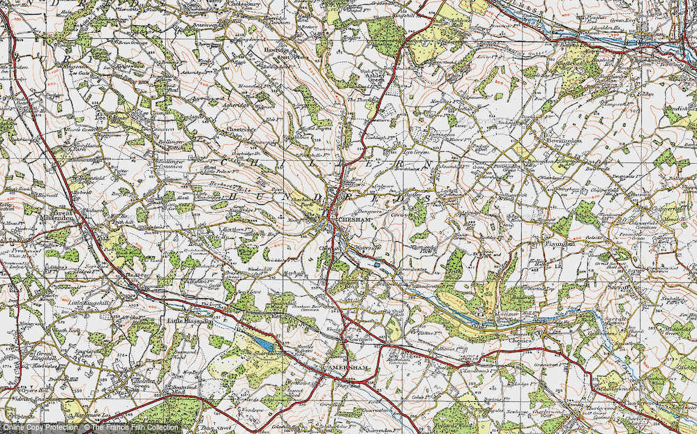 Old Map of Chessmount, 1920 in 1920