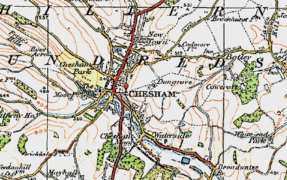 Old map of Chessmount in 1920