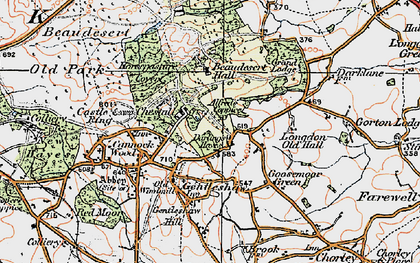 Old map of Chestall in 1921