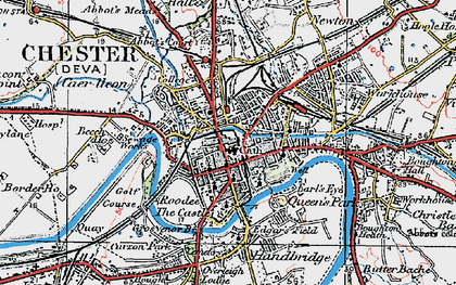 Old map of Chester in 1924