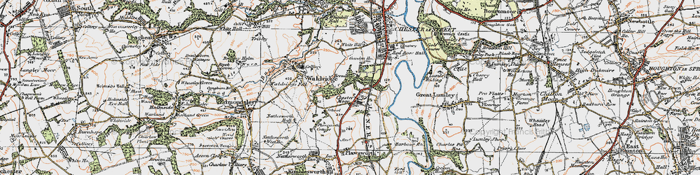 Old map of Chester Moor in 1925