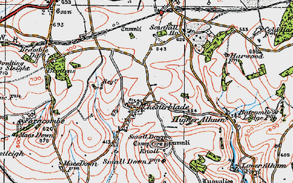 Old map of Chesterblade in 1919