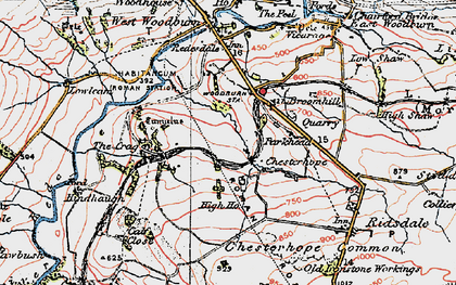 Old map of Chesterhope in 1925
