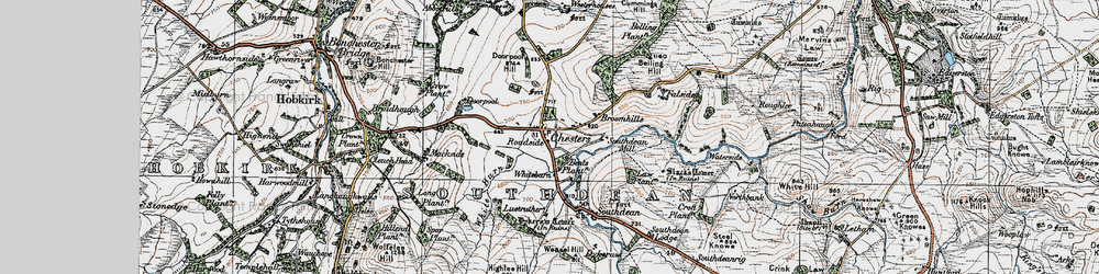 Old map of Chesters in 1926