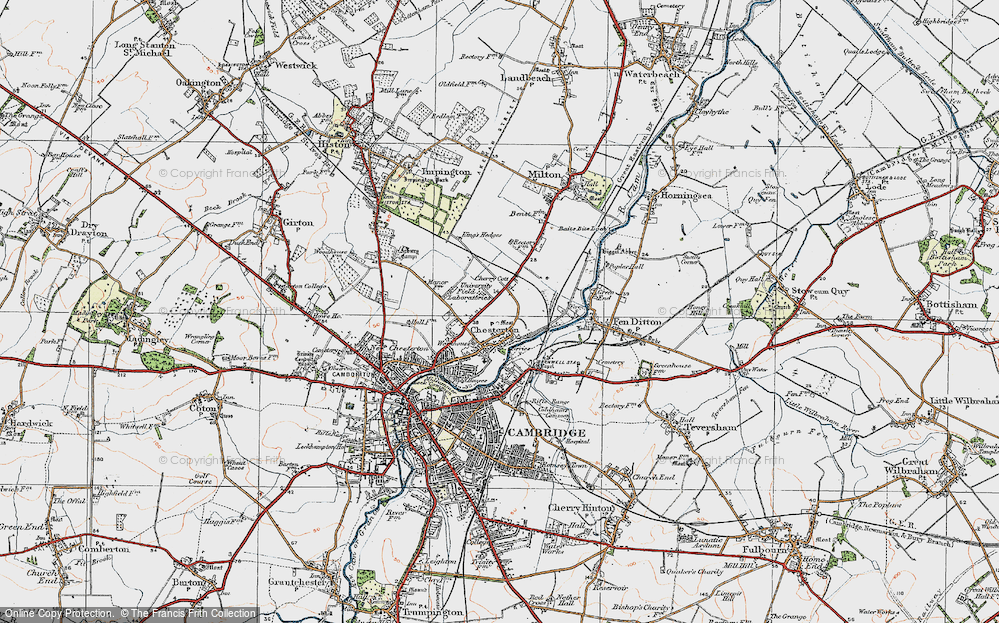 Old Map of Chesterton, 1920 in 1920