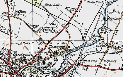 Old map of Chesterton in 1920