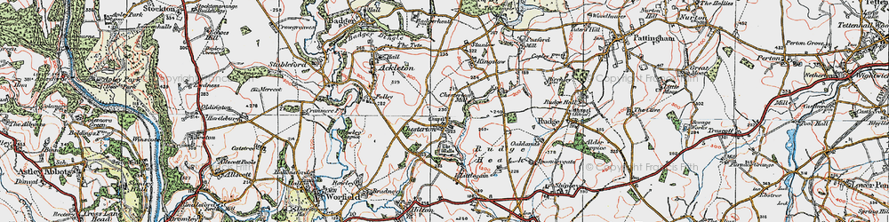 Old map of Chesterton in 1921