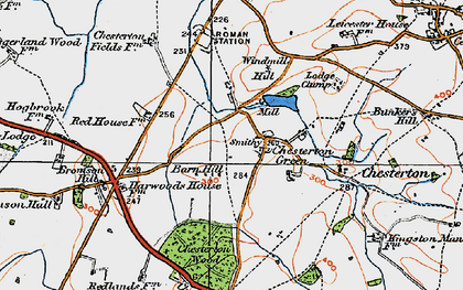 Old map of Bromson Hill in 1919