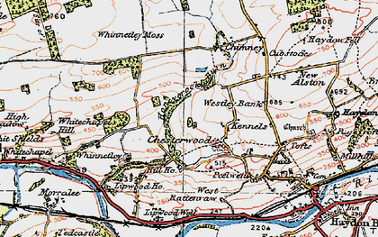 Old map of Westley Bank in 1925