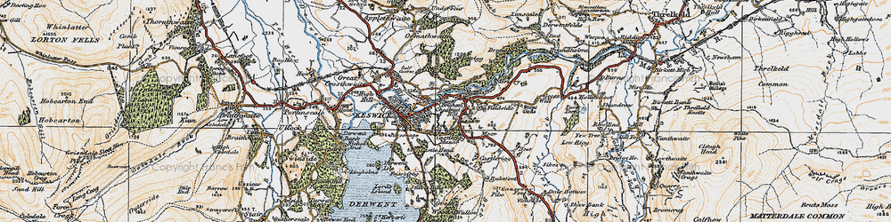 Old map of Chestnut Hill in 1925