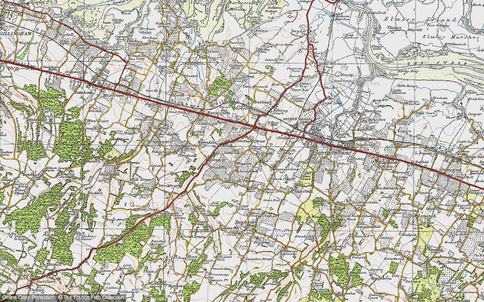 Old Map of Chestnut Street, 1921 in 1921