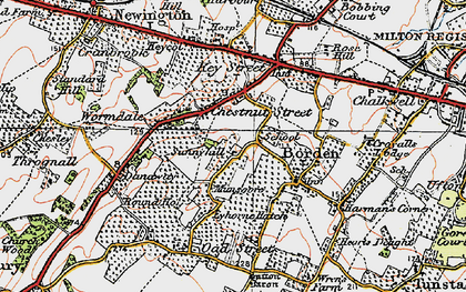 Old map of Chestnut Street in 1921