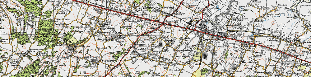 Old map of Chestnut Street in 1921