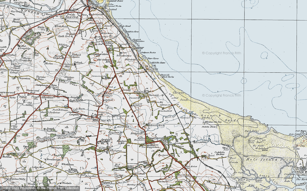 Old Map of Historic Map covering Windmill Hill in 1926