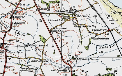 Old map of Cheswick Buildings in 1926