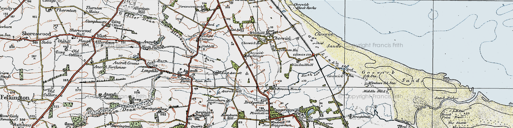 Old map of Cheswick Buildings in 1926