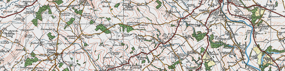 Old map of Chetton in 1921