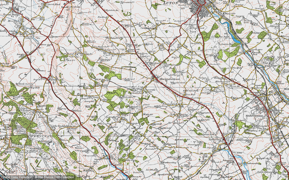 Old Map of Cheverell's Green, 1920 in 1920