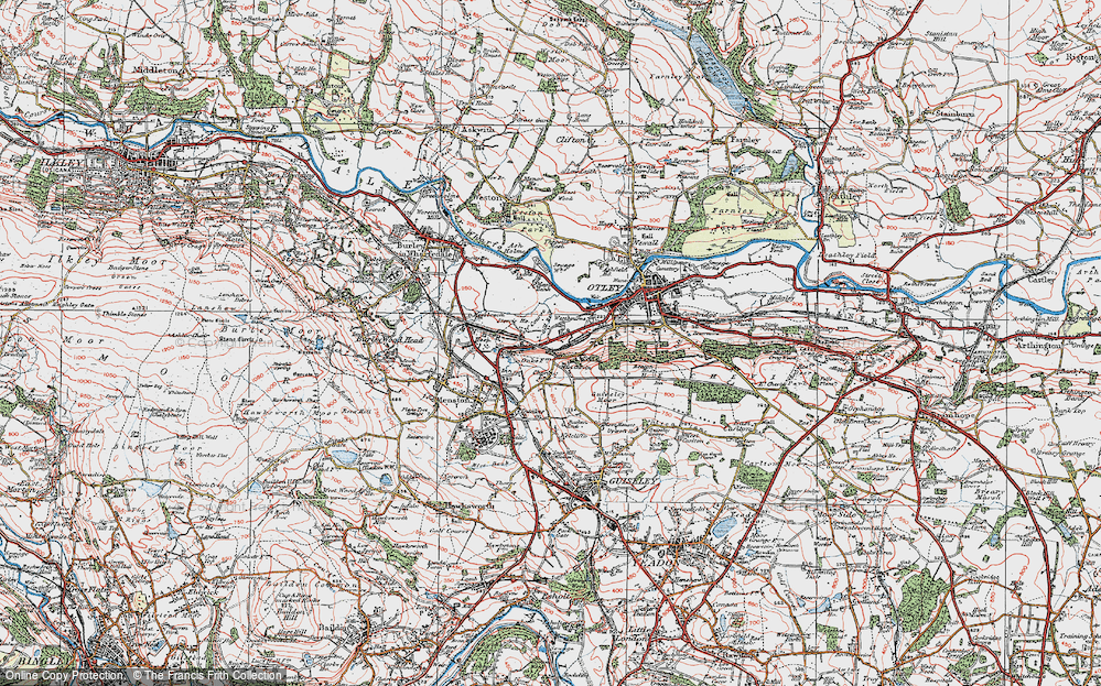 Old Map of Chevin End, 1925 in 1925