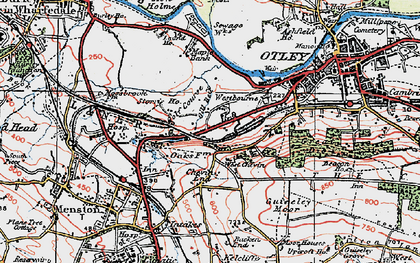 Old map of Chevin End in 1925