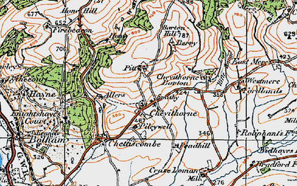 Old map of Barton Hill in 1919