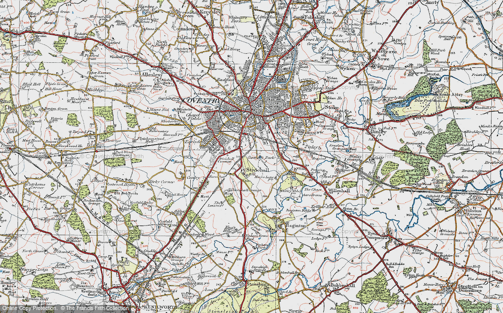 Old Map of Cheylesmore, 1920 in 1920