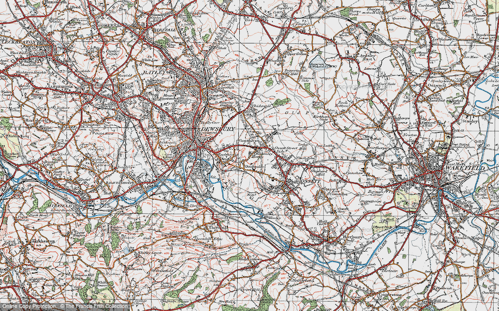 Old Map of Chickenley, 1925 in 1925