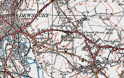 Old map of Chickenley in 1925