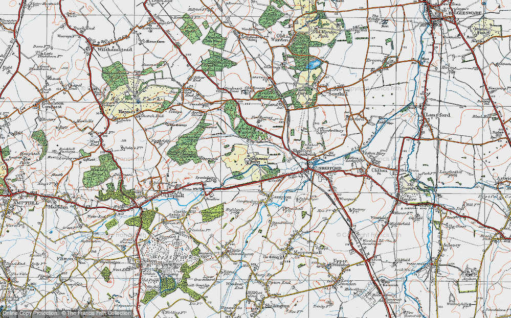 Old Map of Chicksands, 1919 in 1919