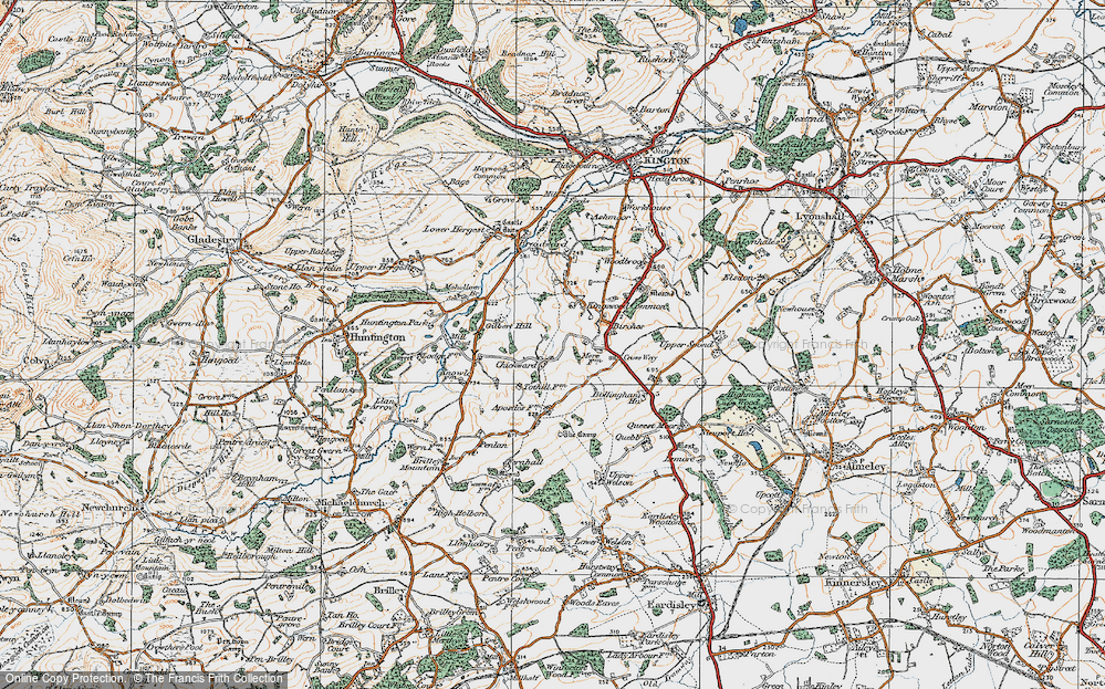Old Map of Chickward, 1919 in 1919