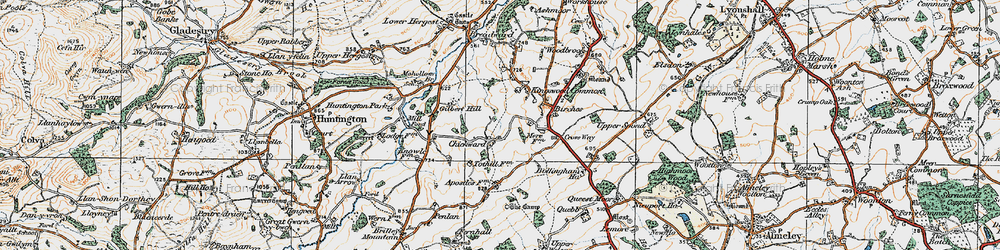 Old map of Chickward in 1919