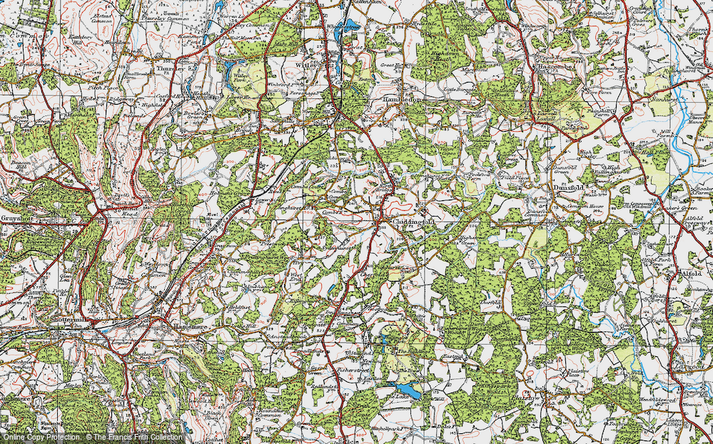 Old Map of Chiddingfold, 1920 in 1920