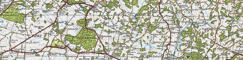 Old map of Chiddingly in 1920