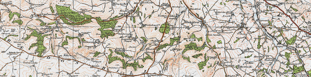 Old map of Chidgley in 1919